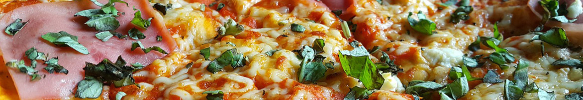 Eating Italian Pizza at Italy's Restaurant & Pizza restaurant in Phillipsburg, NJ.